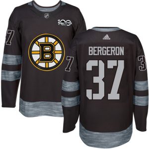 NHL Boston Bruins Trikot #37 Patrice Bergeron Authentic Schwarz 1917-2017 100th Anniversary